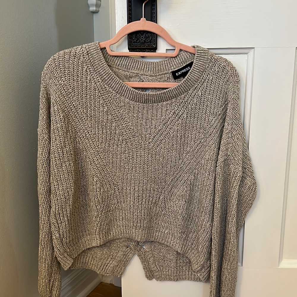 Express Partially Open Back Sweater - image 1